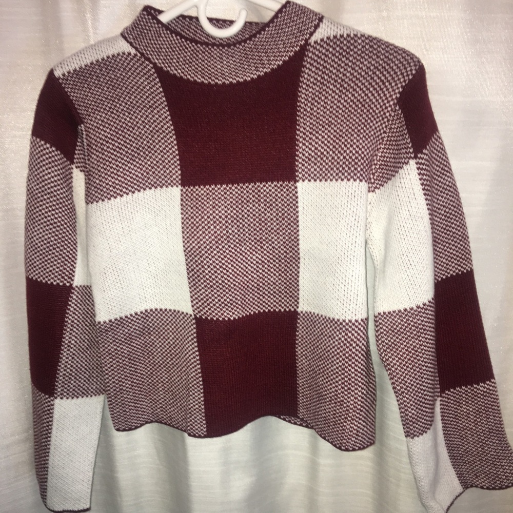 High Neck Crop Sweater